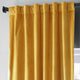 Signature Plush Velvet Blackout Curtain Single Panel, Sophomore Gold, 50"w X 108"l