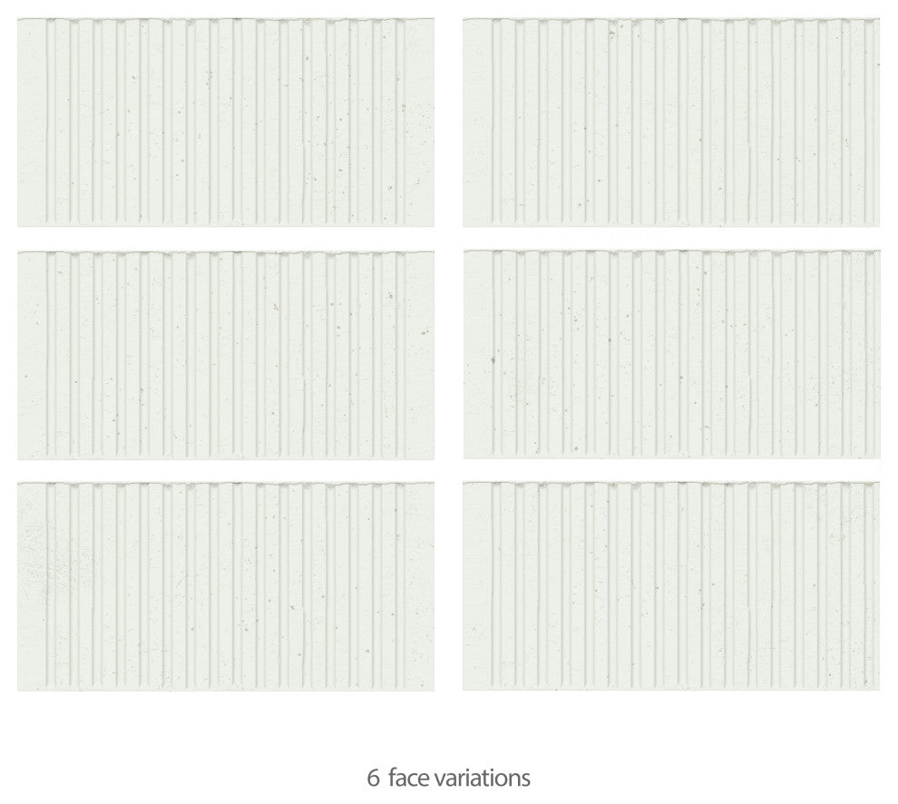 Kings Loft White Fluted Ceramic Wall Tile