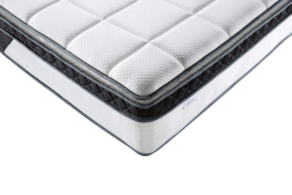 Breathable 14"? Medium Euro Top Gel Memory Foam Hybrid Mattress, Queen