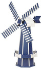 Poly Windmill, Patriot Blue Working Dutch Garden Weather Vane, Amish, 41"