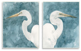 Nautical Cranes Bird Portraits Abstract Blue Sky,13 x 19