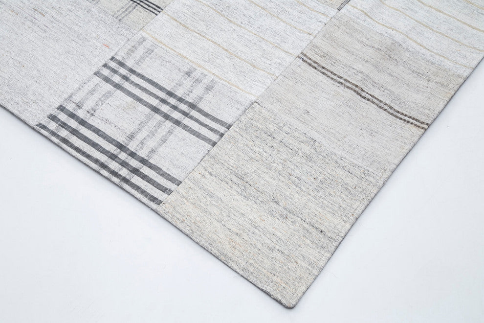 Rug N Carpet - Handmade Oriental 9' 11'' x 13' 1'' Rustic Patchwork Kilim Rug