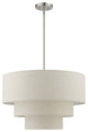 Livex Lighting Gladstone 4-Light Brushed Nickel Pendant Chandelier