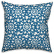 Blue Radial Shibori 18x18 Spun Poly Pillow