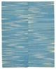 Rug N Carpet - Handmade Oriental 4' 8'' x 5' 10'' Modern Design Wool Kilim Rug