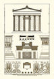 Portico, Coffer and Palmette-Ornament - Gallery Wrapped Canvas Art 12" x 18"