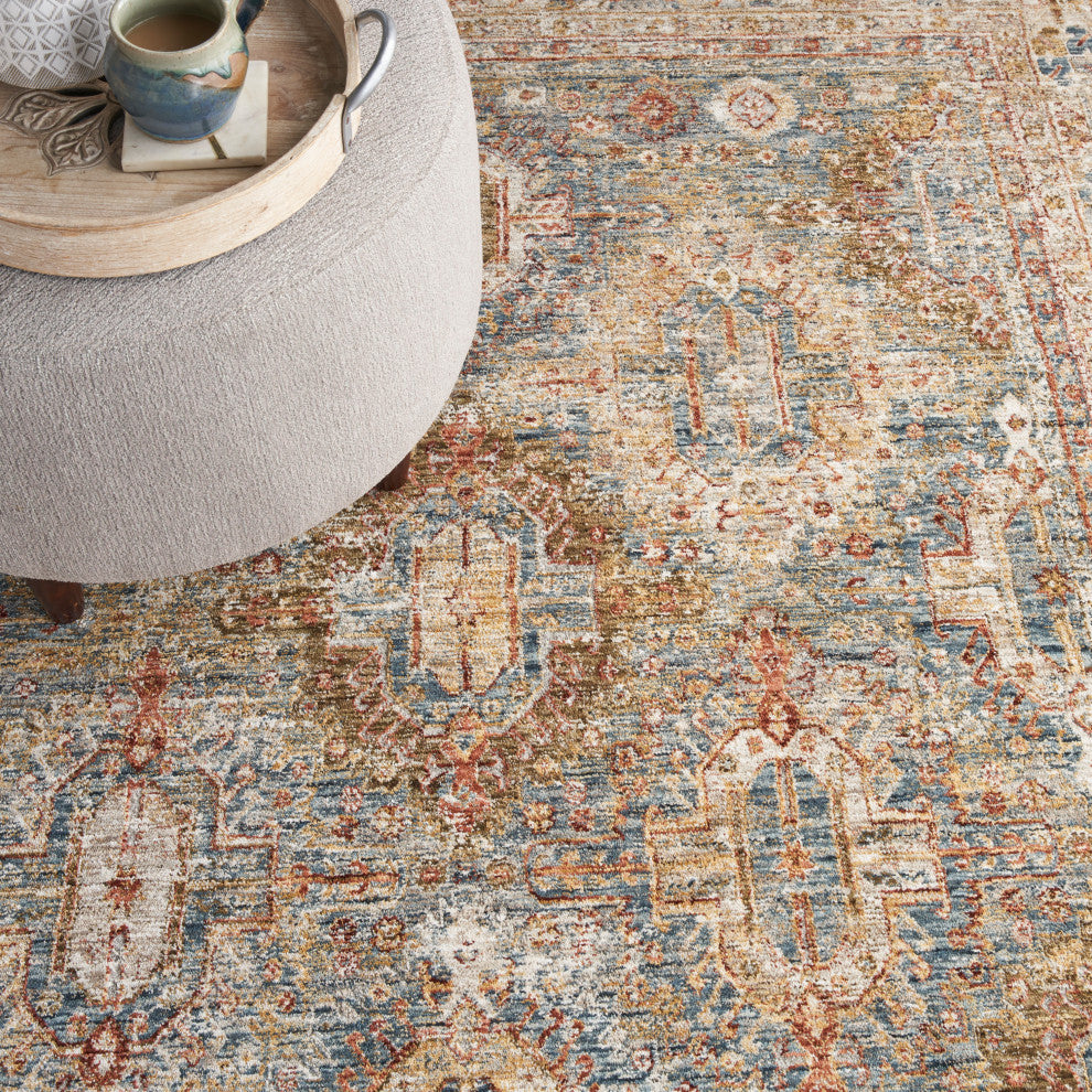Nourison Home 5'3"x7'8" Petra Blue Area Rug