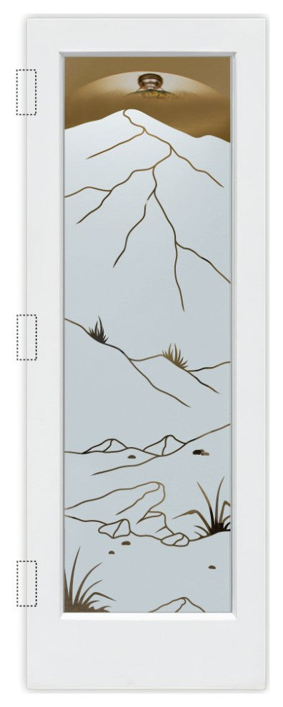 Interior Prehung Door or Interior Slab Door - Mountains Foliage - Primed -...