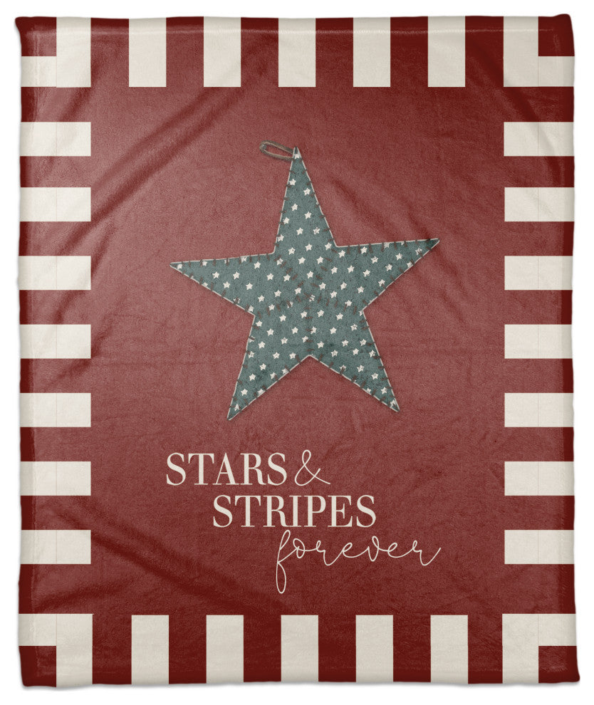 Primitive Star 50"x60" Coral Fleece Blanket