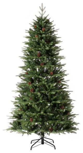 7' Pre-Lit Green Fir Artificial Christmas Tree With Lights