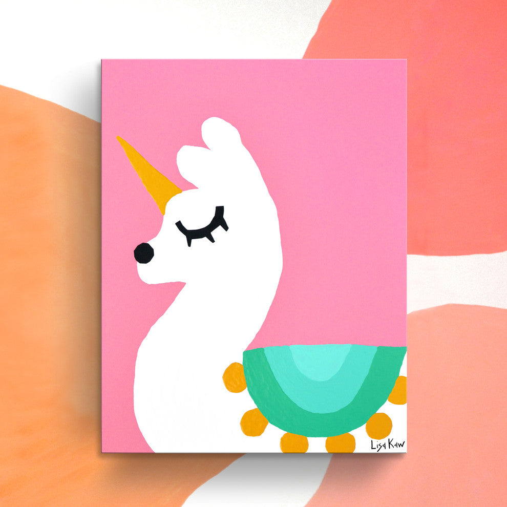 Llamacorn Wrapped Canvas Kids Wall Art