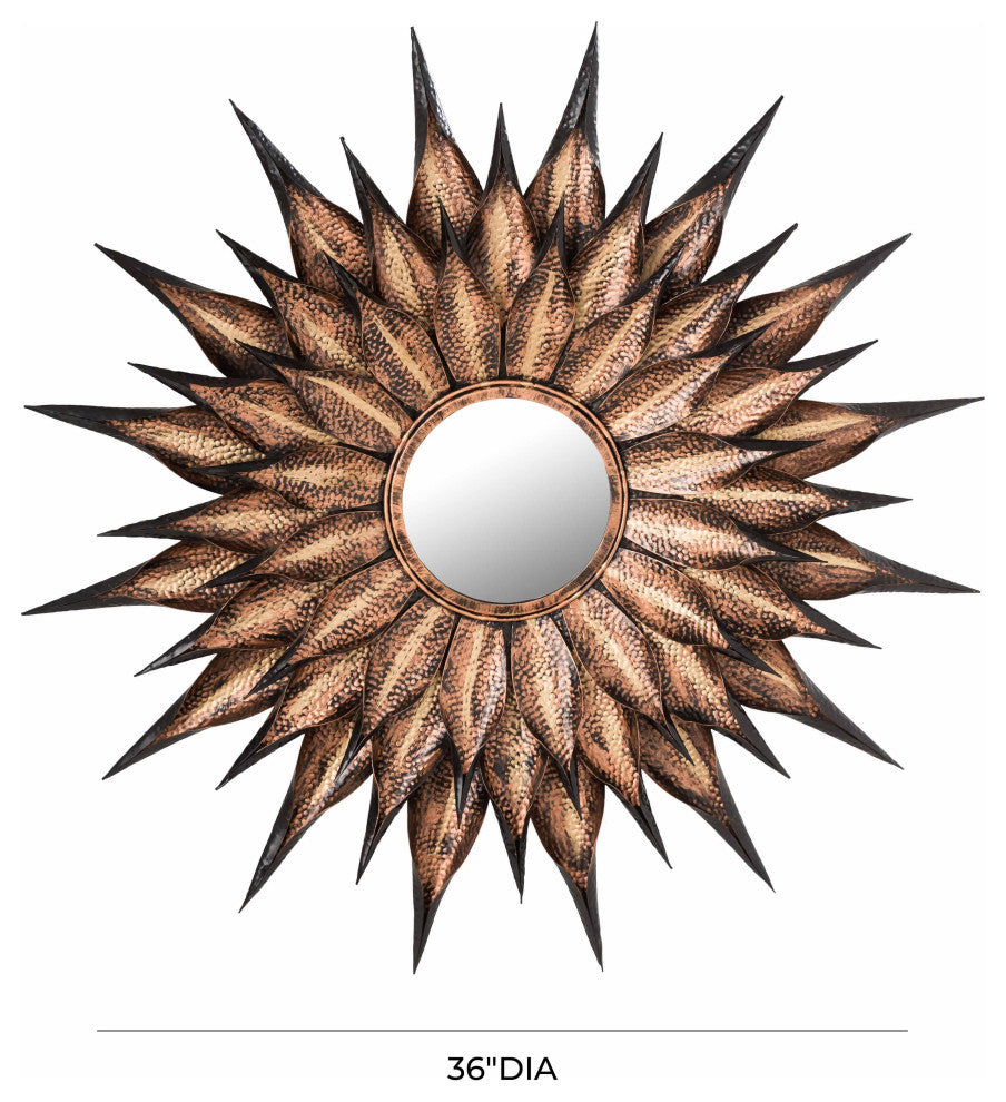 Sunflower Antique Wall Mirror