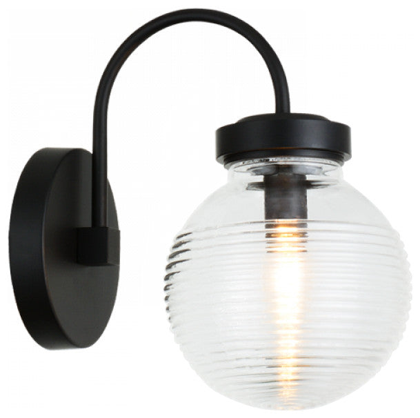 Matteo Lighting W84001MBCL Wall Sconce, Matte Black Finish