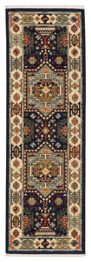 Oriental Weavers Lilihan Indoor Rug Blue/ Ivory 6'7" X 9'6"