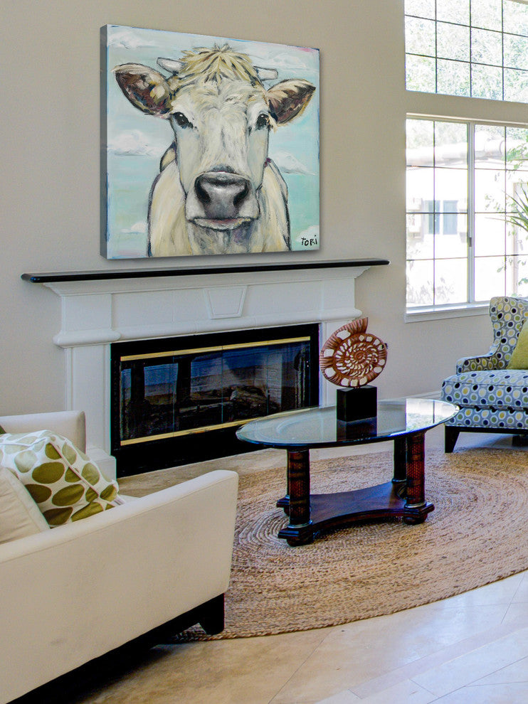 "When Cows Fly" Painting Print on Canvas by Tori Campisi