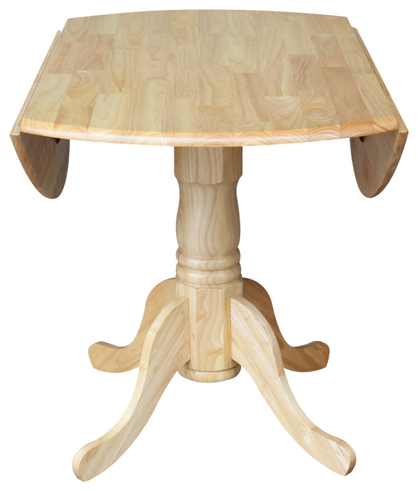 42 in. Dual Drop Leaf Table with 4 Slat Back Dining Chairs