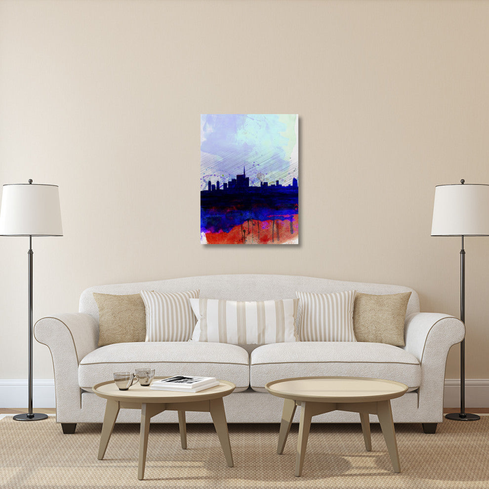 "Milan Watercolor Skyline" Fine Art Print