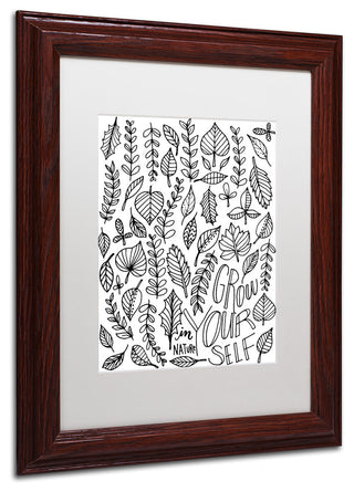 Elizabeth Caldwell 'Grow Yourself' Art, Wood Frame, White Mat, 11x14