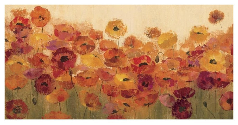"Summer Poppies" Digital Paper Print by Silvia Vassileva, 50"x26"