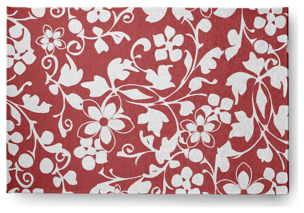 Evelyn Spring Chenille Rug, Ligonberry Red, 4'x6'