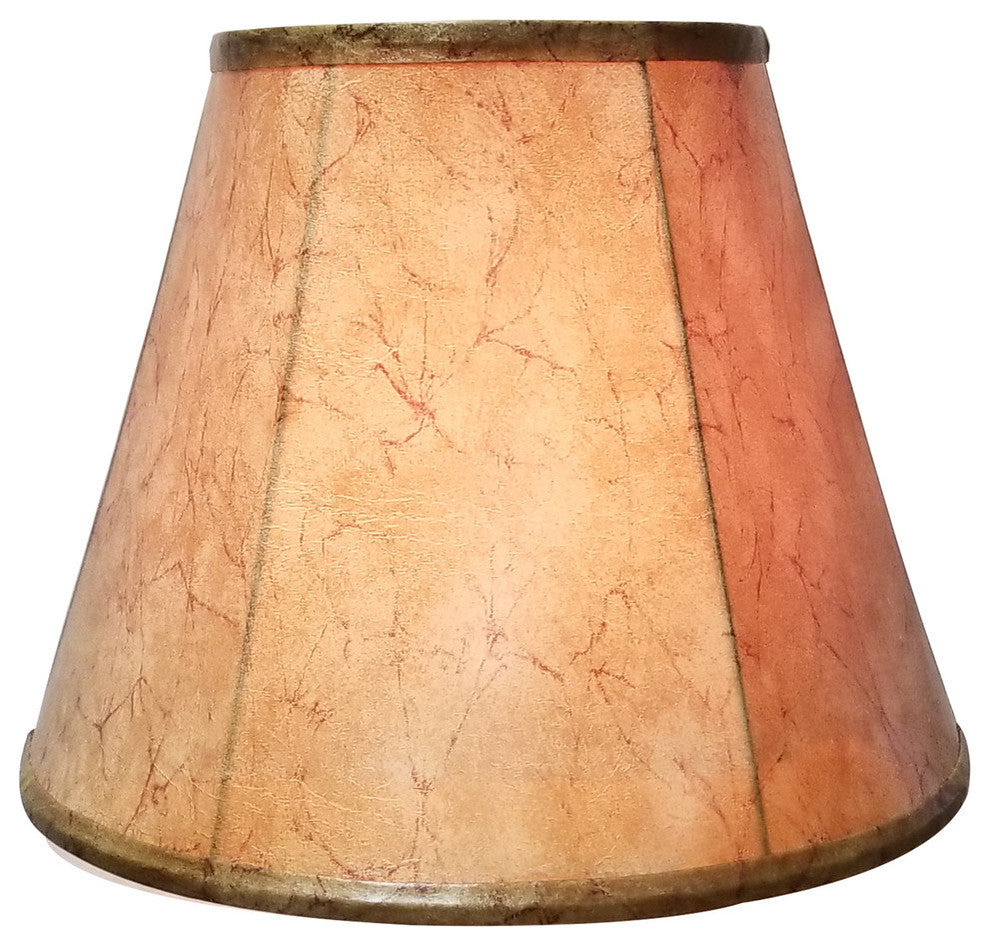 Royal Designs Empire Lamp Shade, Faux Rawhide, 9"