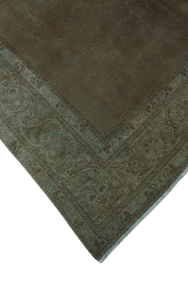 Vintage Distressed Overdyed Kay Lt. Brown Rug