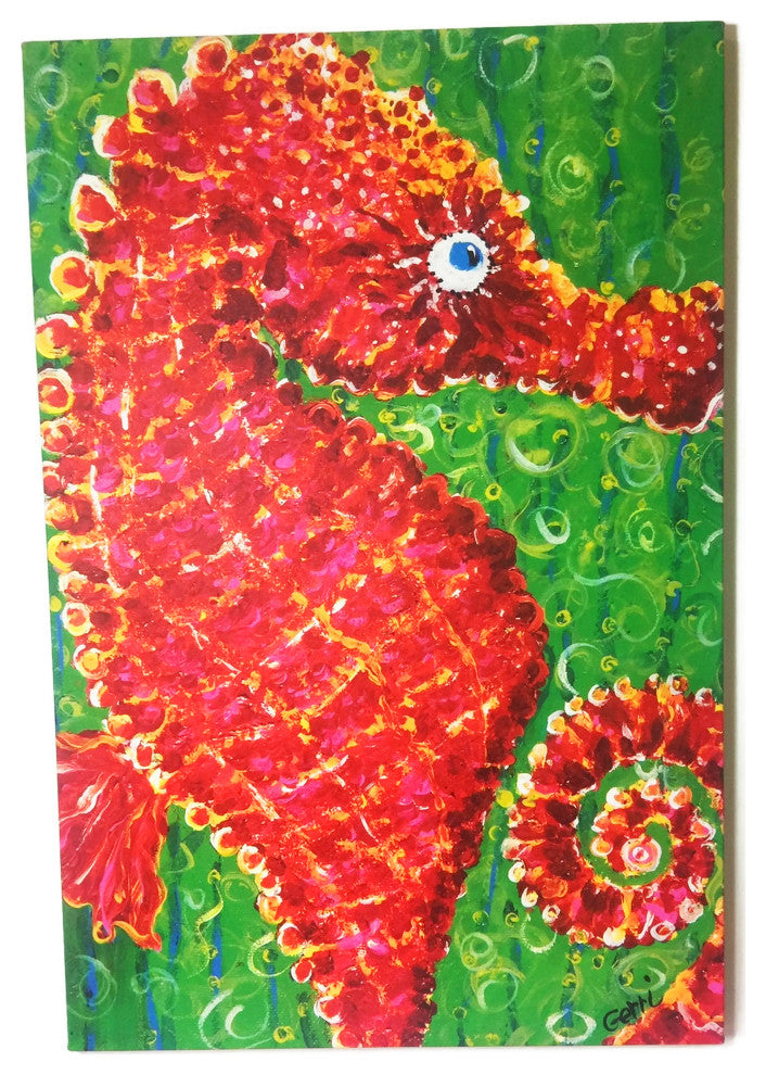 Seahorse Canvas Art, 24"x36"