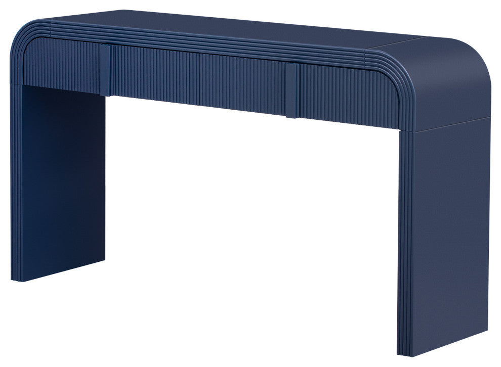 Gewnee Unique Modern Rounded Silhouette and Smooth Surface Console Table