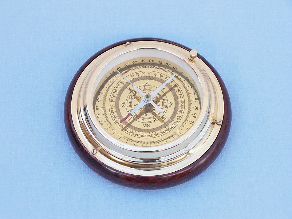 Directional Desktop Compass, Brass, 6"