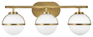 Hinkley Hollis Bathroom Vanity Light, Heritage Brass, 3 Light