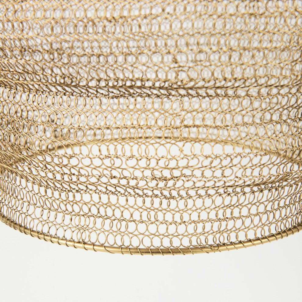 Halycon Gold Mesh & Iron Pendant Light