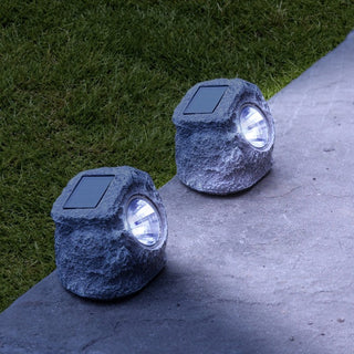 Solar Sunstone 2-Pack Decorative Rock Lights