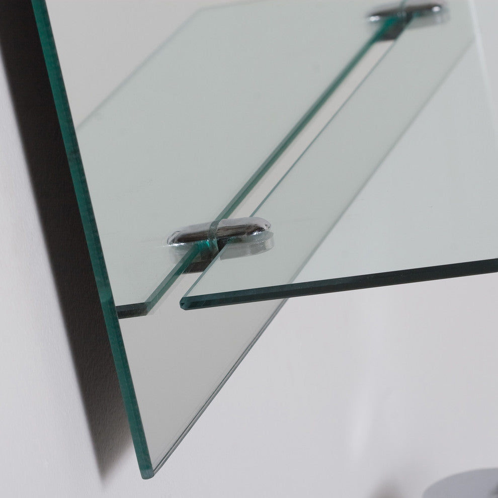 Roland Frameless Wall Mirror With Shelf