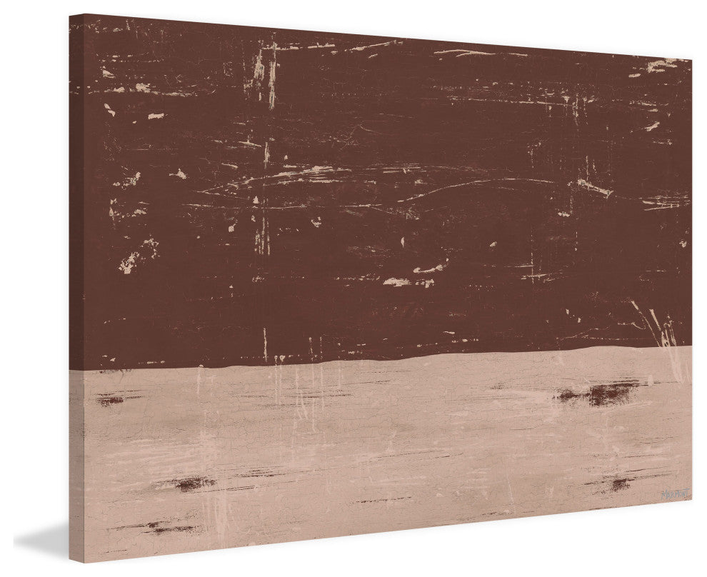 "Remote Desert" Painting Print on Wrapped Canvas, 18x12