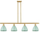 Innovations 516-4I-SG-MBD-75-SF-LED 4 Light Island Light, Satin Gold