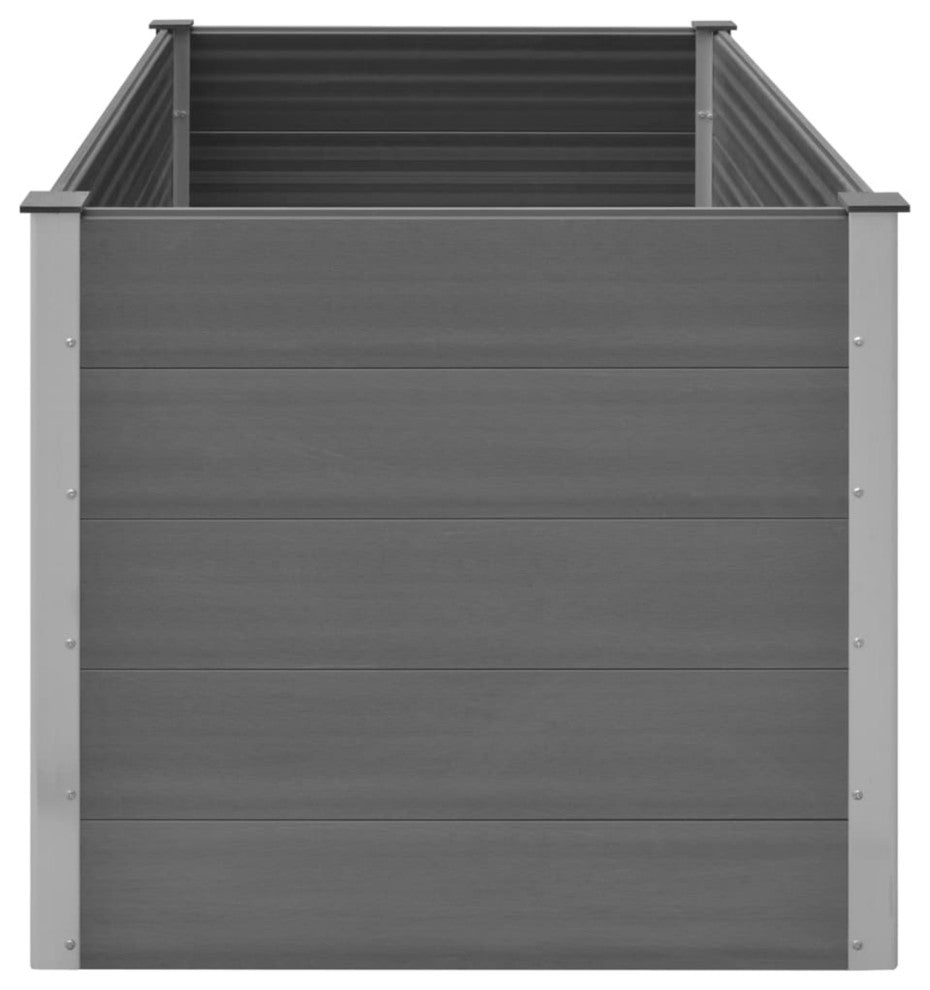 Vidaxl Garden Raised Bed Wpc 59.1"x39.4"x35.8" Gray