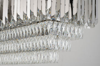 14-Light Chrome Stainless Steel Chandelier With Clear Crystal