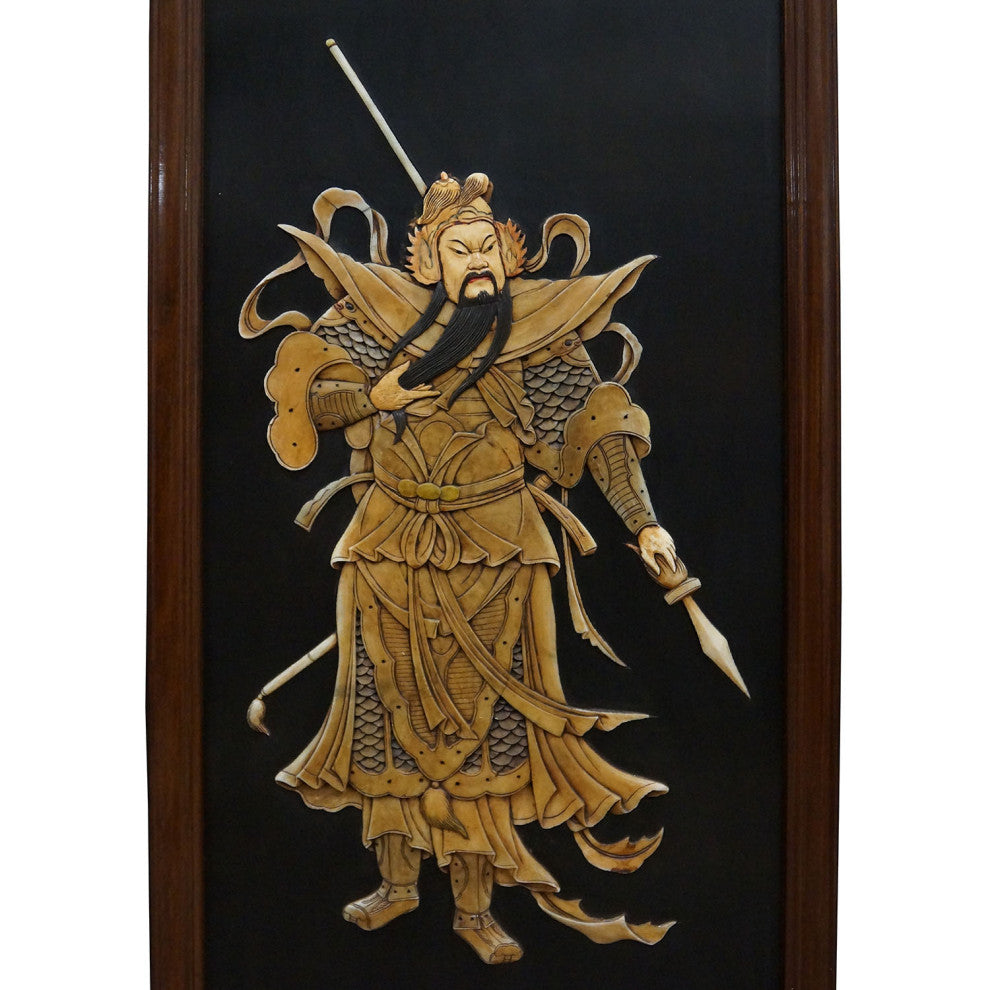 Consigned Early 20 Century Antique Chinese Rosewood with Jade inlay Wall Plaques