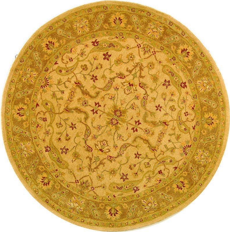 Safavieh Antiquities at311c Rug, Ivory/Brown, 6'0"x6'0" Round