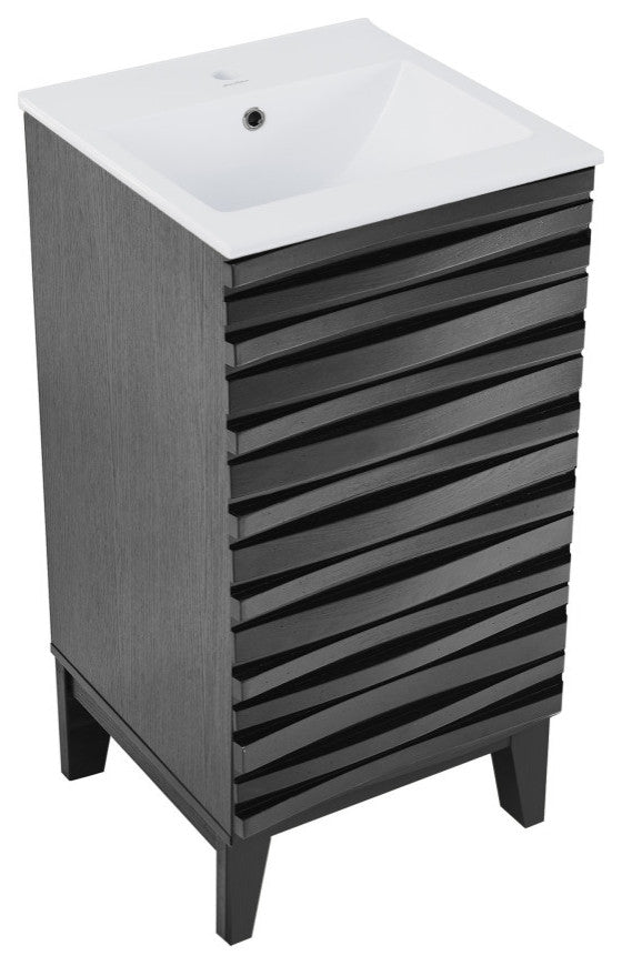 Cascade 18" Bathroom Vanity, Black