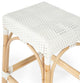 Robias Rectangular Rattan 24.5" Counter Stool, White