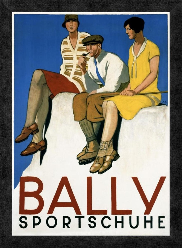 "Bally Sportschuhe" Framed Canvas Giclee by Emil Cardinaux, 18"x24"