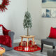 3.5' Flocked Washington Alpine Xmas Tree W/50 White lights & Bendable Branches