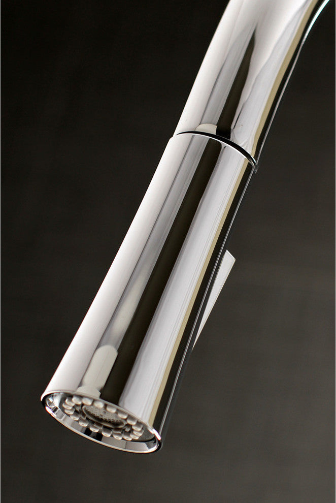 Gourmetier Single-Handle Pull-Down Kitchen Faucet, Polished Chrome