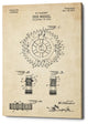 Epic Graffiti "Cog Wheel Blueprint Patent Parchment" Giclee Canvas, 12"x18"