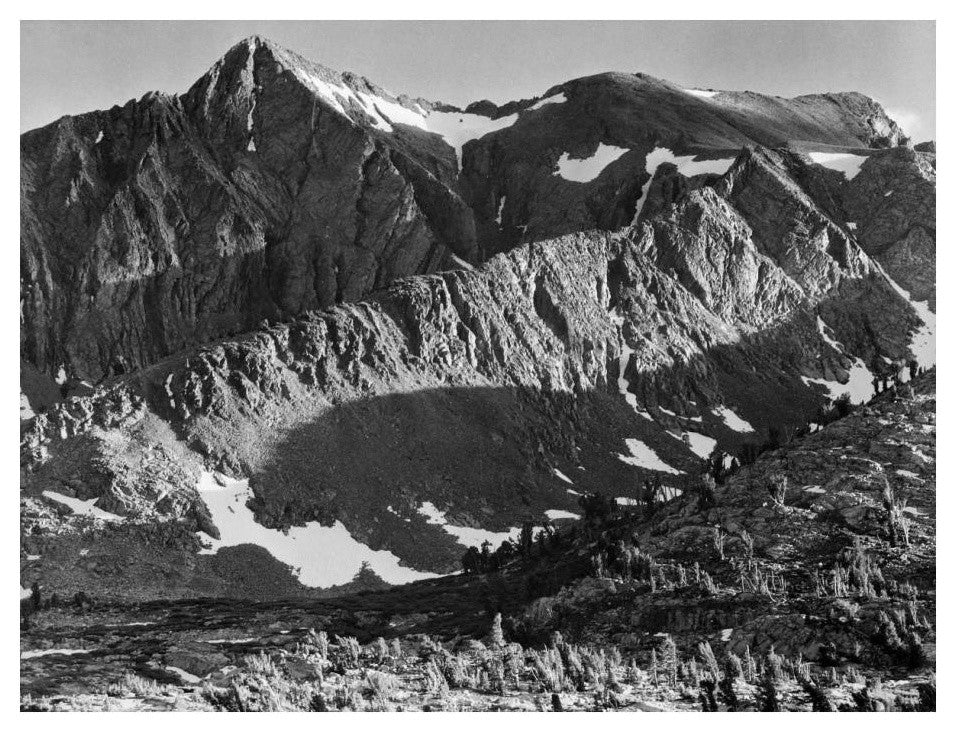 "Peak above Woody Lake, Kings River Canyon, 1936" Paper Art, 24"x19"