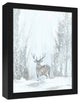 Snowy Forrest Landscape 11x14 Black Framed Canvas