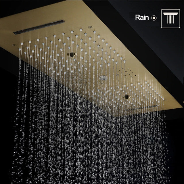 Led Column Mist Shower System, Hand Shower, Style E, Remote Control Light