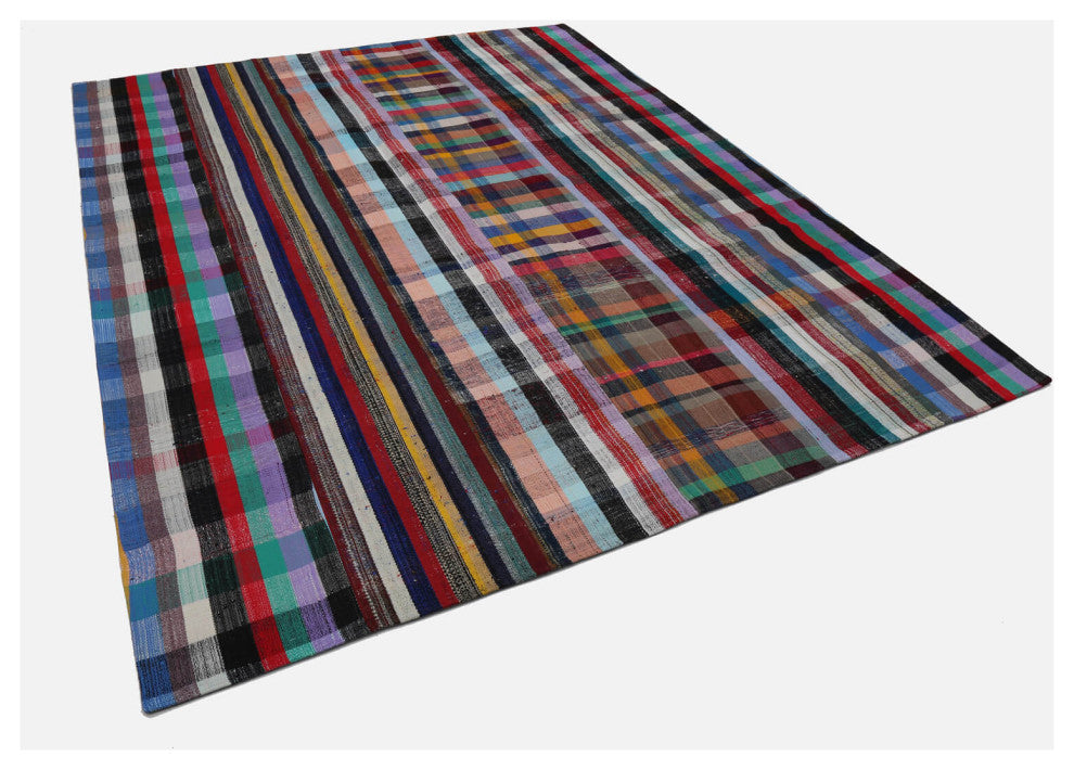Rug N Carpet - Handmade Anatolian 8' 2'' x 10' 1'' Vintage Patchwork Kilim Rug