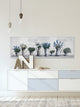 "Gray Planted Pots" Floater Framed Painting Print on Canvas